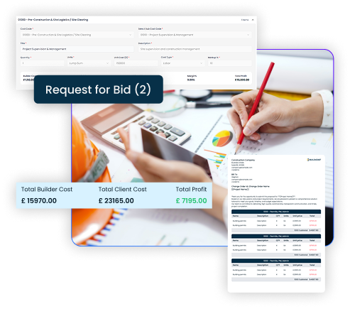 Zenera estimation and bid comparison dashboard